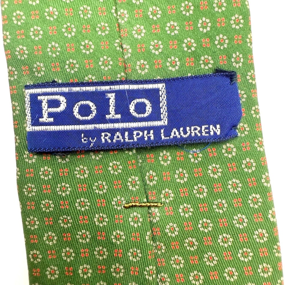 Polo Ralph Lauren Silk Floral Necktie Green Classic Business Career 2.5 X 57 - Picture 2 of 5